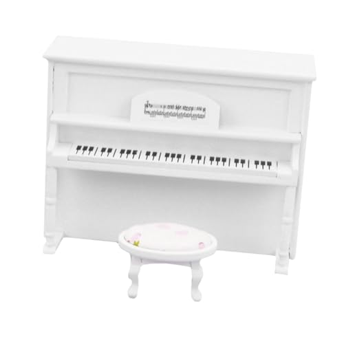 UPKOCH 1 Satz Puppenhaus-Klavier Ornament Spielzeug für Kinder Musikinstrument Mini-Flügel Spielset aus Holz Modelle Dekorationszubehör Mini-Verzierung Foto Dekorationen Suite Requisiten von UPKOCH