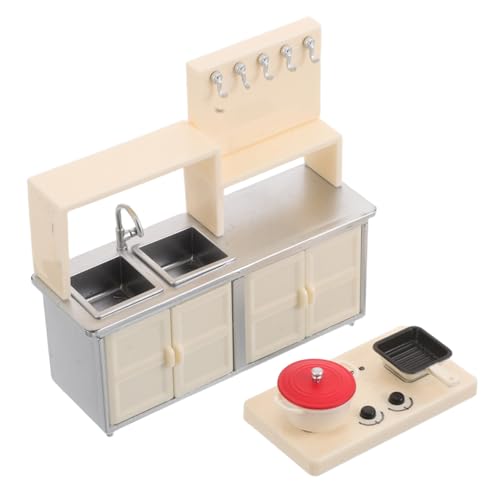 UPKOCH 1 Satz Puppenhaus Küchenmodell Sie Küchenspielzeug Kleine Küchengeräte Stellen Sie Sich vor, Küchenzubehör zu haben Puppenhaus-Küchenmodell Küchenspielset Plastik von UPKOCH