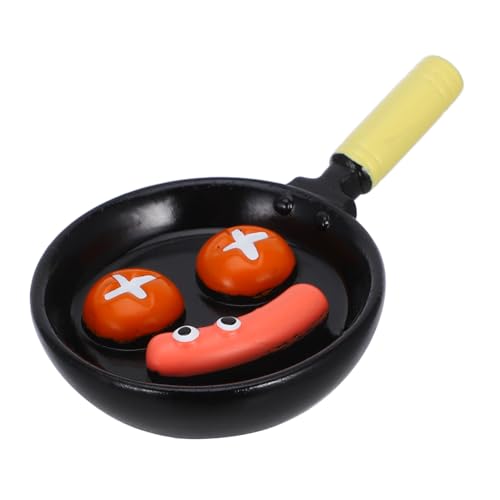 UPKOCH Mini-küchendekor – 1 Satz Fliesen in Form Einer Simulierten Bratpfanne – Verleihen Sie Ihrer Mini-hausküche Mit Dieser Miniatur-spielzeugpfanne Charme von UPKOCH