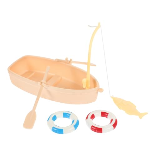UPKOCH 1 Satz Puppenhaus-Schwimmring Bootsfigur entzückendes kleines Boot Dekoration Schlafzimmer Bedroom Decor Zubehör für das Puppenangeln Mini-Fischerboote aus Kunststoff Segelboot von UPKOCH