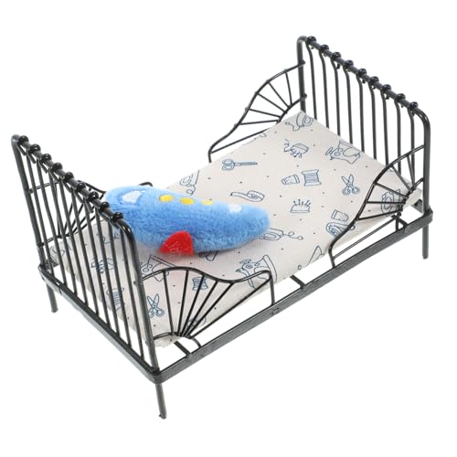 UPKOCH 1 Satz Puppenhausbett Mini-verzierung Minibett Mini-Modell Mini Möbelmodelle Puppenhaus Bett Mini House Accessory Miniaturbettmodell Puppenbett Black Baumwolle UPKOCH 1 Satz Puppenhausbett Mini-verzierung Minibett Mini-Modell Mini Möbelmodelle Puppenhaus Bett Mini House Accessory Miniaturbettmodell Puppenbett Black Baumwolle von UPKOCH