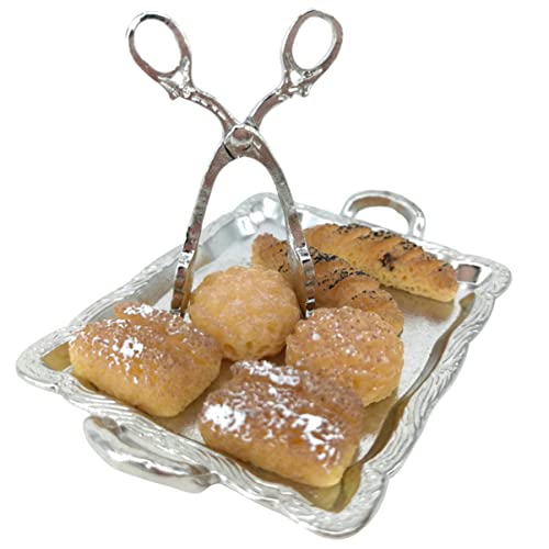 UPKOCH 1 Satz Puppenhausbrot Realistische Haushaltsverzierung Puppenhaus Brot Mini-DIY- Kinderspielzeug Küchenmodell Mini-Essen Simulationsspielzeug Legierung von UPKOCH