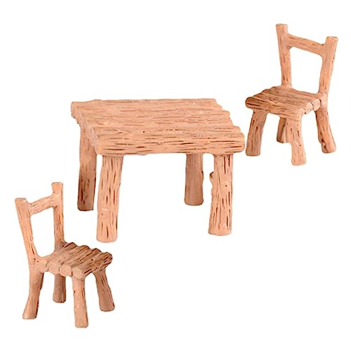 UPKOCH 1satz Miniaturmöbel Simulation Mini Stühle Und Tisch Für Puppenhaus Realistische Möbelmodelle Für Kreative Deko Und Projekte Zubehör Für Puppen Und Spielzeughäuser von UPKOCH
