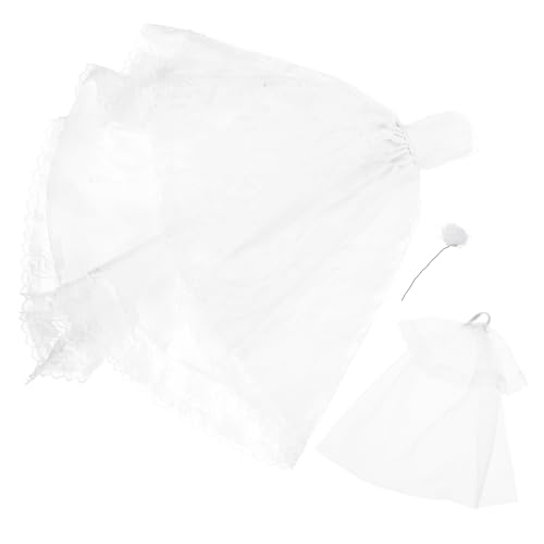 UPKOCH 1 Satz Puppenkleidung Prinzessin Tücher Kleid Für Puppen Mädchen Kleider Haarschmuck Für Die Braut Kommode Pyjama Dekoration Puppenhochzeitskleid Für Puppe Puppenkostüm Stoff Weiß von UPKOCH