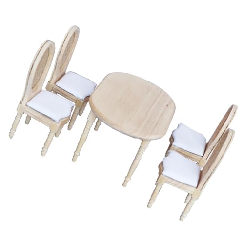 UPKOCH 1 Satz Puppenstubentisch und Stühle Platz modern Bausatz Vintage - Zubehör puppenstubenmöbel Dollhouse Furniture Minitisch und Stuhl Mini-Haustisch und Stuhl hölzern UPKOCH 1 Satz Puppenstubentisch und Stühle Platz modern Bausatz Vintage - Zubehör puppenstubenmöbel Dollhouse Furniture Minitisch und Stuhl Mini-Haustisch und Stuhl hölzern von UPKOCH