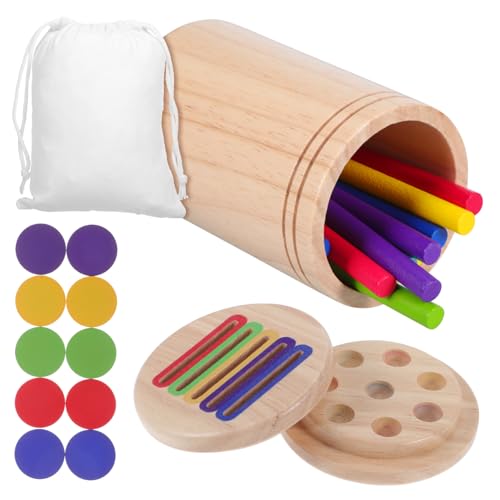 UPKOCH 1 Satz Puzzle -Tasse Farbsortierspielzeug für Kleinkinder 1-3 Für 3 -Jährige holzspielzeug sensorisches Feinmotorikspielzeug für Kleinkinder Kinderspielzeug Kautschukholz UPKOCH 1 Satz Puzzle -Tasse Farbsortierspielzeug für Kleinkinder 1-3 Für 3 -Jährige holzspielzeug sensorisches Feinmotorikspielzeug für Kleinkinder Kinderspielzeug Kautschukholz von UPKOCH