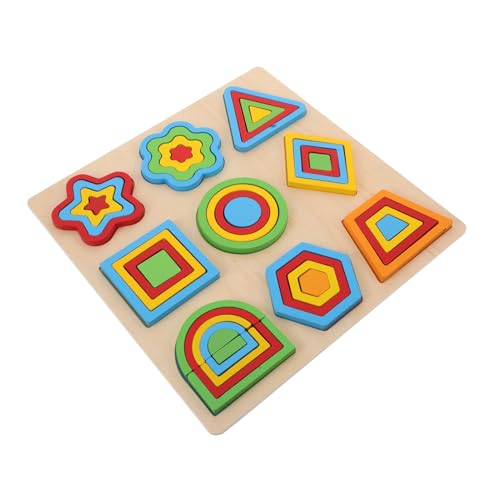 UPKOCH 1 Satz Puzzle- für die frühe Bildung interaktives Formen Puzzle Babypuzzles 12-18 Monate Puzzlespielzeug für die frühe Bildung von Kindern Holz von UPKOCH