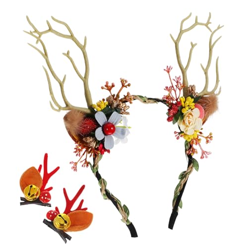 UPKOCH 1 Satz Rentier Geweih Stirnband Haarklammern Elegante Accessoires für Cosplay Halloween Fotorequisiten und Festliche Anlässe UPKOCH 1 Satz Rentier Geweih Stirnband Haarklammern Elegante Accessoires für Cosplay Halloween Fotorequisiten und Festliche Anlässe von UPKOCH