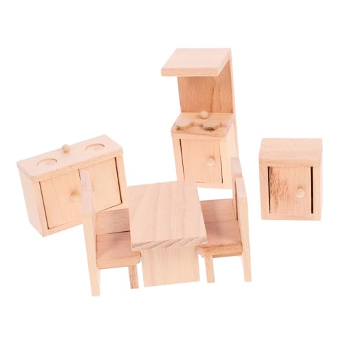 UPKOCH 1 Satz Restaurantmodellspielzeug klein Tisch Essen winzig Szene Mini-Möbelverzierung Miniaturmöbel Puppenhausmöbel Desktop-Ornament Miniaturdekor Mini-Küchenspielzeug Holz von UPKOCH
