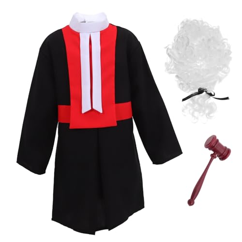 UPKOCH 1 Satz Richteruniform Für Befehl Tag Bausatz Block Schiedsrichter Rechtsanwalt Gesetz Richtermantel Für Kleinkinder Richter Perücke Richter-Outfit Polyester UPKOCH 1 Satz Richteruniform Für Befehl Tag Bausatz Block Schiedsrichter Rechtsanwalt Gesetz Richtermantel Für Kleinkinder Richter Perücke Richter-Outfit Polyester von UPKOCH