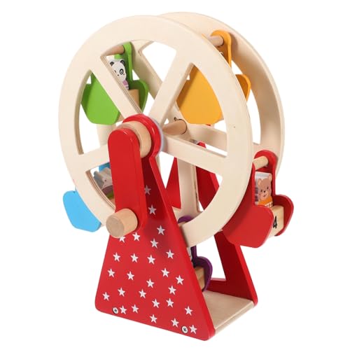 UPKOCH 1 Satz Riesenrad aus Holz Kommode Schlafzimmer Riesenrad-Figur, Tischdekoration fokussiert interaktive Spiele Puzzlematte Modelle manuelles Rotationsspielzeug Schreibtisch Statue von UPKOCH