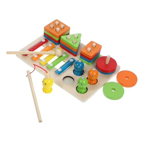 UPKOCH Interaktives Holzspielzeug – Säulenspielzeug Mit Geometrischen Formen Stapelblöcke Mit Angelspiel Für Kinder UPKOCH Interaktives Holzspielzeug – Säulenspielzeug Mit Geometrischen Formen Stapelblöcke Mit Angelspiel Für Kinder von UPKOCH
