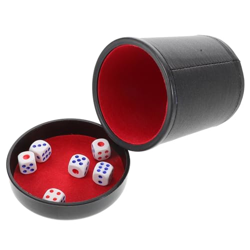 UPKOCH 1satz Silent Dice Shaker Mit Stand Geräuschreduzierender Würfelbecher Aus Pu-Leder Inklusive Würfeln Und Basis Für Spieleabende Und Ktv UPKOCH 1satz Silent Dice Shaker Mit Stand Geräuschreduzierender Würfelbecher Aus Pu-Leder Inklusive Würfeln Und Basis Für Spieleabende Und Ktv von UPKOCH