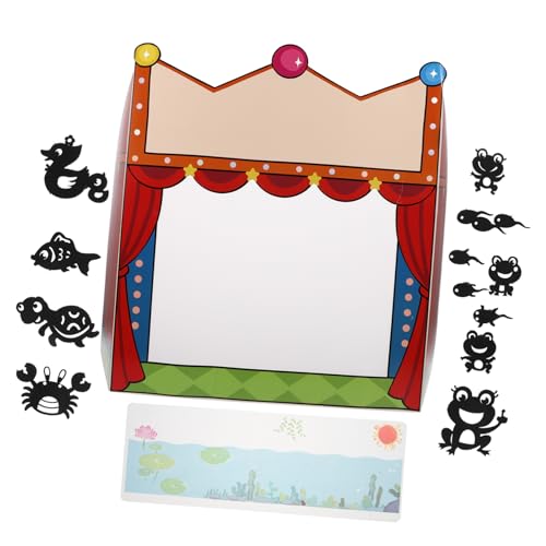 UPKOCH Puppenbühne Schattenpuppen-Requisiten Schattenpuppen-Show Bühnen-Storytelling-Spielzeug Puppenbausatz Handpuppenmodell Für Kinder von UPKOCH