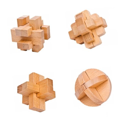 UPKOCH 1 Satz Schloss Buchenholz Lu-ban-Puzzle-Ball Iq-Puzzle Hölzern von UPKOCH