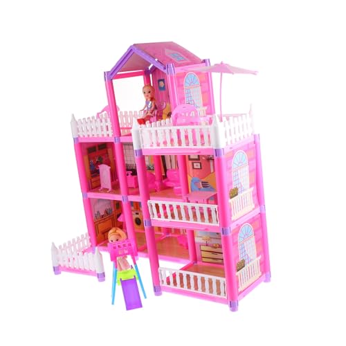 UPKOCH Bauen Sie Ihr Eigenes Villa-Schloss Pädagogisches Spielzeug Für Jungen Und Mädchen Kunststoff-spielzeugset Zusammenbauen Spielen von UPKOCH
