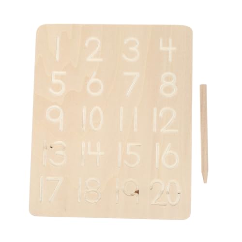 UPKOCH 1 Satz Schreibübungstafel Puzzlespielzeug Nummernverfolgungstafel Puzzle- Kindergeschenk Frühpädagogisches Zeichentafel Für Zahlenlernspielzeug Holz von UPKOCH