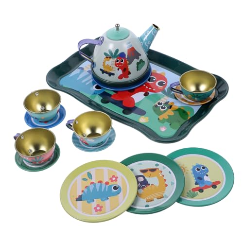 UPKOCH Teeservice Für Jungen Porzellan-teeservice Für Kleinkinder Spielzeug Mini-teetassen-Set Für Jungen Und Mädchen Spielen Sie Teeparty Mit Dinosaurier-Thema von UPKOCH