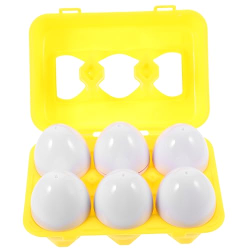 UPKOCH 1 Satz Spielzeugeier deko Puzzle Eier kinderspielzeug Pädagogisches Spiele Kleinkind Kindergeschenk Eierspielzeug aus Kunststoff Plastik Yellow von UPKOCH