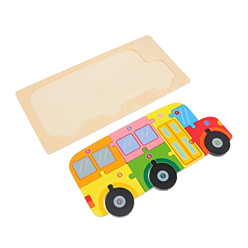 UPKOCH 1 Satz Stereo-Block-Puzzle Formsortierung Intelligenz Von Kindern Rätsel Für Fahrzeug Puzzle Kinderspielzeug Kinder Lehrreich Babyspielzeug Holz 3D Karikatur Geburtstagsgeschenk von UPKOCH