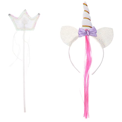 UPKOCH 1 Satz Stirnband Kostüm Mädchen Paillette Feenstab-Set Armbänder verkleidung stirnbänder Party Sachen Haarband Mädchen Cosplay-Zubehör Stoff Weiß UPKOCH 1 Satz Stirnband Kostüm Mädchen Paillette Feenstab-Set Armbänder verkleidung stirnbänder Party Sachen Haarband Mädchen Cosplay-Zubehör Stoff Weiß von UPKOCH
