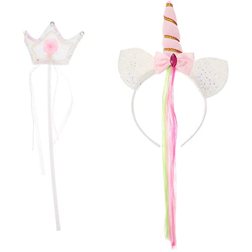 UPKOCH 1 Satz Stirnband Marienkäfer Puppe zwischen Mädchen Karikatur verkleidung karnevalskostüme Haarband kompakter Kostümstab Cosplay-Fee Zauberstab Stoff Rosa von UPKOCH