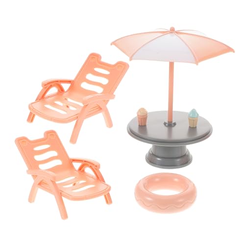 UPKOCH 1 Satz Strandkorb-Set strandspielzeug Strand Set Schwimmring Puppenhaus Zubehör Strandzubehör für Miniatur-Strandzubehör zum Basteln Plastik von UPKOCH