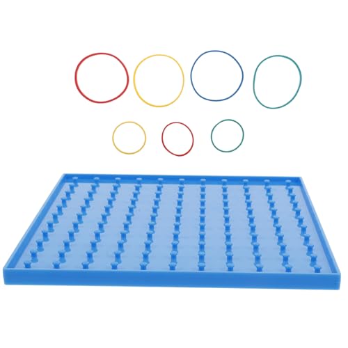 UPKOCH 1 Satz Studenten-pinnwand Bildungsspielzeug Geoboard- Steckspielzeug Mathe-lerntool Pädagogisches Kunststoff-geoboard Pädagogische Stütze Für Nagelbrett Gummiband von UPKOCH