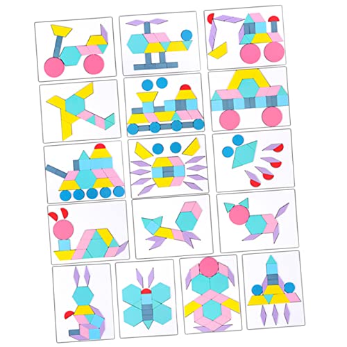 UPKOCH 1 Satz Tangram interaktives Spielzeug Kinder Puzzle Alphabet Lernen Kleinkindspielzeug Spielzeug für Kleinkinder Holzpuzzle Puzzles aus Holz Sich ständig ändern hölzern von UPKOCH