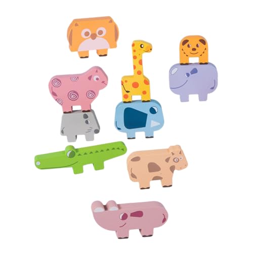 UPKOCH 1 Satz Tierstapel mit hohem gestapelt Kinderspielzeug Säuglingsspielzeug guter Motor Babyspielzeug stapeln Balance-Spiel hölzern von UPKOCH