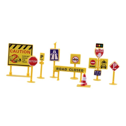 UPKOCH 1 Satz Verkehrszeichen Teiliges Dekorationsspielzeug für Langlebig und Farbenfroh Fördert Kreativität und Lernspiel für Geburtstagsgeschenke von UPKOCH