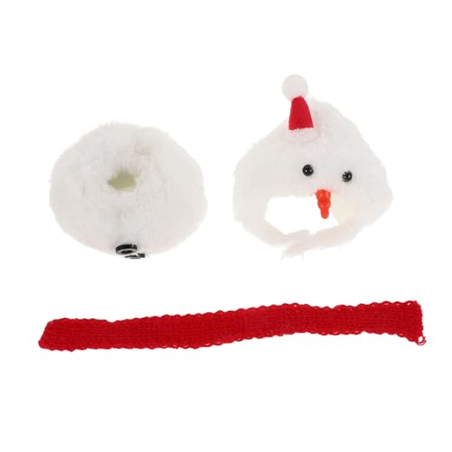 UPKOCH 1 Satz Weihnachtsstrampler eisig Schneemann Machen Figuren weihnachtsbasteln Festtagskleidung Kleine Schneemannschals zum Basteln Minipuppenkleidung Plüsch von UPKOCH