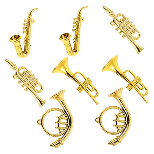 UPKOCH 1 Satz Zubehör für Puppenhäuser winzige Geige mit kleine Geige Miniatures sammlerstücke Toy simuliertes Musikinstrumentenmodell Miniatur-Instrumentenmodell Plastik Golden von UPKOCH