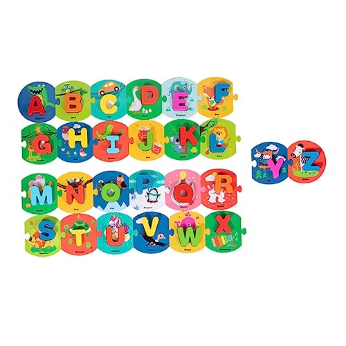 UPKOCH 1 Satz englisches Alphabet Puzzle rätselbuch kindererziehung spielsachen für Buchstaben Puzzle geduldspiele buchstabenpuzzle hölzern Colorful von UPKOCH