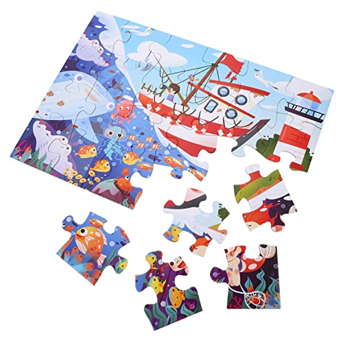UPKOCH 1 Satz Kinderpuzzle Wal Spielzeuge Junge Spielzeug Meerestierspielzeug Mädchen Jungenspielzeug Pädagogisches Puzzlespielzeug Lustiges Rätsel Kinder Rätsel Kleinkind Geschenk Gebaut von UPKOCH