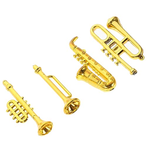 UPKOCH 1 Satz klassisches Musikinstrument Miniatur-Instrumentenmodell Kleinkind Violine Horn Mini-Musikinstrumentenmodell Mini-Hausverzierung Puzzle Schlüsselanhänger Pala Gitarre Arbeit von UPKOCH