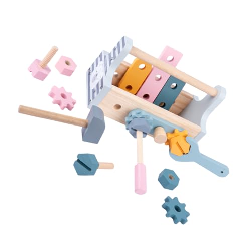 UPKOCH 1 Satz spielhaus demontage Werkzeugspielzeug aus Holz Kinder tylonal Werkzeugkasten Werkzeug für Kinder Spielset aus Holz Spielzeuge Lernspielzeug Geschenk für Kleinkinder Puzzle von UPKOCH