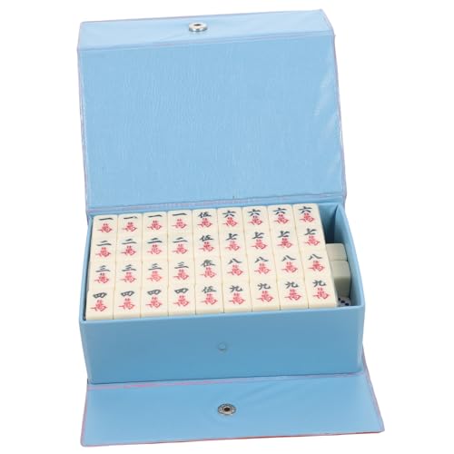UPKOCH 1 Satz tragbares Mahjong Mini Mahjong -Spiel Reisen Party faltbar Bunt von UPKOCH