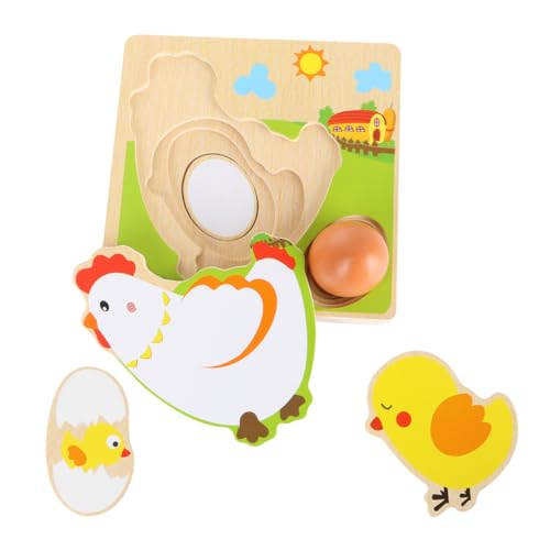UPKOCH 1 Satz zur Früherziehung für Babys interaktives kinderspielzeug Children Toys Educational Toys Hühner Legen Eier Blockspielzeug pädagogisches Bambus von UPKOCH