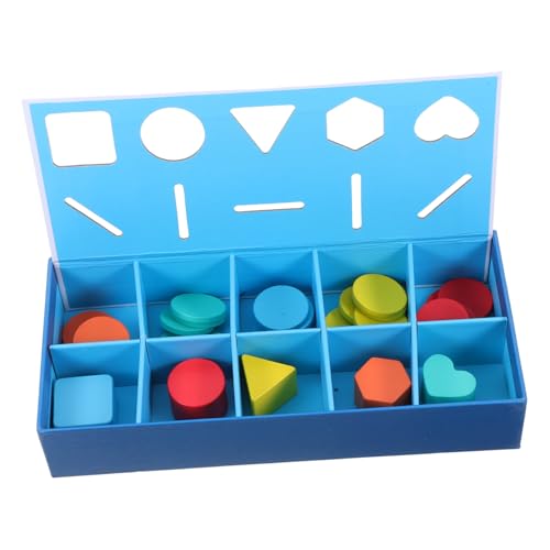 UPKOCH 1 Schachtel Holzspielzeug Farb Formensortierer für Kleinkinder Montessori Lernspielzeug mit Bunten Formen Fördert Feinmotorik Farberkennung und Problemlösung Pädagogisches von UPKOCH