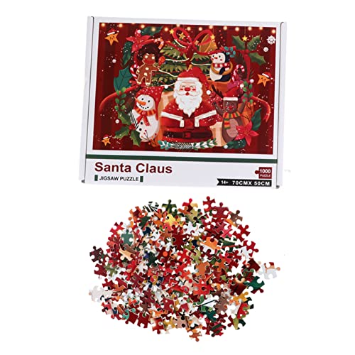 UPKOCH 1 Set 1000 Teile Weihnachtsmann Puzzle Dekorationen Puzzles Für Weihnachts Cartoon Puzzlespiel Weihnachtspuzzles Für Erwachsene Puzzlespielzeug Weihnachtspuzzles Für von UPKOCH