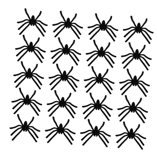 UPKOCH 20pcs Plüsch Spinne Halloween Dekorationen Set Gruselige Spinne Web Dekoration Für Party Home Shop von UPKOCH