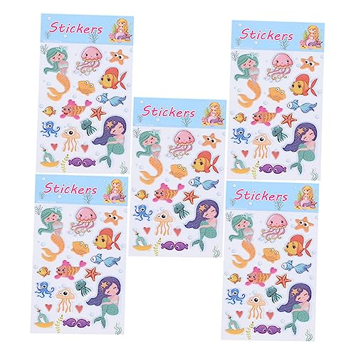 UPKOCH 5 Pack Cartoon Aufkleber Meerjungfrau Decals Marine Tier Aufkleber Für Tagebuch UPKOCH 5 Pack Cartoon Aufkleber Meerjungfrau Decals Marine Tier Aufkleber Für Tagebuch von UPKOCH
