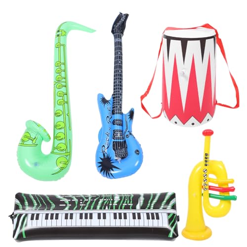 UPKOCH 1 Set 5 Stücke Aufblasbares Musikinstrument Für Aufblasbare Party Requisiten Party Dekorationen Party Zubehör Aufblasbare Gitarren Requisiten von UPKOCH
