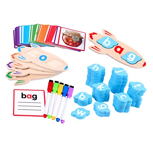 UPKOCH 1 Set Alphabet Wortlernspielzeug Für Lernkarten Für Kleinkinder Brettspiele Für Von 4–6 Lernspielzeug Für Von 5–7 Wortspiele Lesespiele Rechtschreibspiel Alphabet Aus von UPKOCH