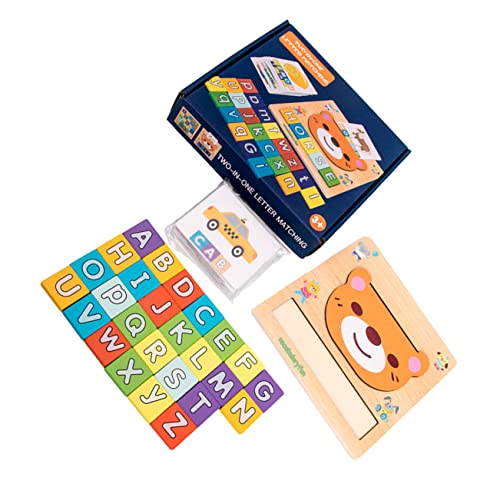 UPKOCH Pädagogisches Buchstaben-zuordnungsspiel-Spielzeug Holz-rechtschreibspiele Spielzeug Lernspielzeug Für Kleinkinder Handgefertigte Holzklötze Für Den Heimunterricht von UPKOCH
