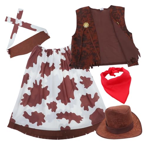 UPKOCH 1 Set Cowgirl-kostüm-outfit Für Frauen, Cosplay-zubehör Im Western-stil, Mit Cowboyhut Und Bandana Für Karnevalspartys UPKOCH 1 Set Cowgirl-kostüm-outfit Für Frauen, Cosplay-zubehör Im Western-stil, Mit Cowboyhut Und Bandana Für Karnevalspartys von UPKOCH