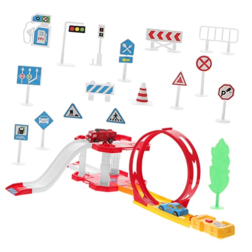 UPKOCH 1 Set DIY Gleis Feuerwehrwagen Für Lernspielzeug Mit Abnehmbarer Schiene Und Feuerwehrfahrzeug Ideal Für Kreatives Und Bildung von UPKOCH