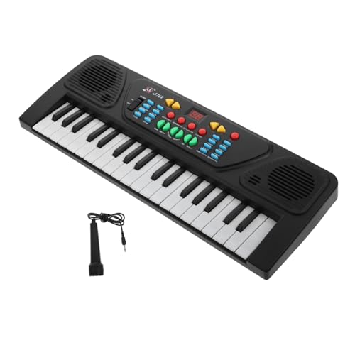 UPKOCH Multifunktionales 37-Klavier - Elektronisches Klavierspielzeug - Musikpädagogisches Spielzeug - Schwarz von UPKOCH