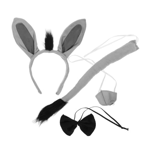 UPKOCH 1 Set Esel Cosplay Set Party Esel Ohren Stirnband Nase Und Fliege Kostüm Set Für Halloween Bauernhoftier Party Geburtstag Und Karneval Cosplay UPKOCH 1 Set Esel Cosplay Set Party Esel Ohren Stirnband Nase Und Fliege Kostüm Set Für Halloween Bauernhoftier Party Geburtstag Und Karneval Cosplay von UPKOCH